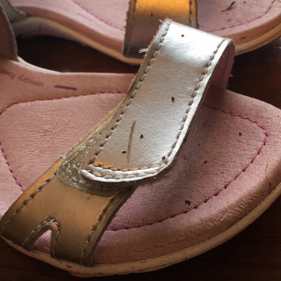 Stride Rite Sandals Silver, White, RoseGold Flower - Picture 7 of 7